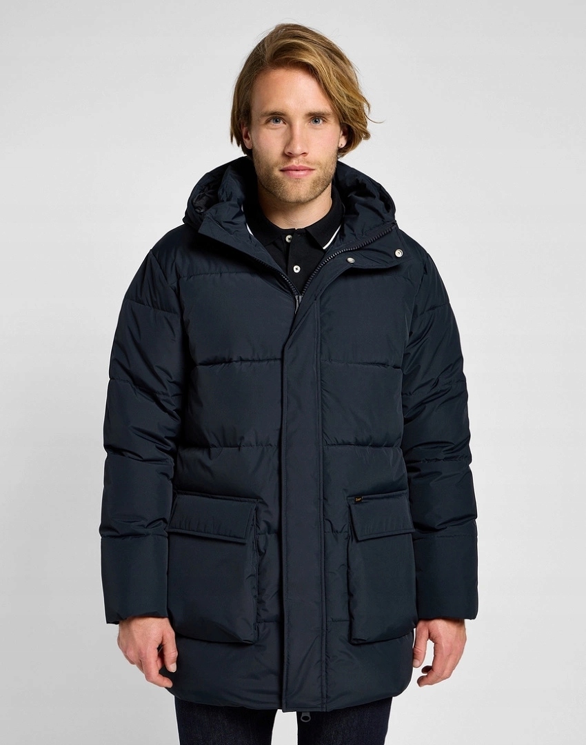 Pánská péřová bunda Lee Long Puffer Jacket Black 112355680 L