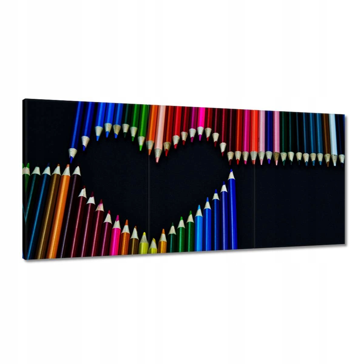 Obrazy 210x100 Srdce z farebných pasteliek