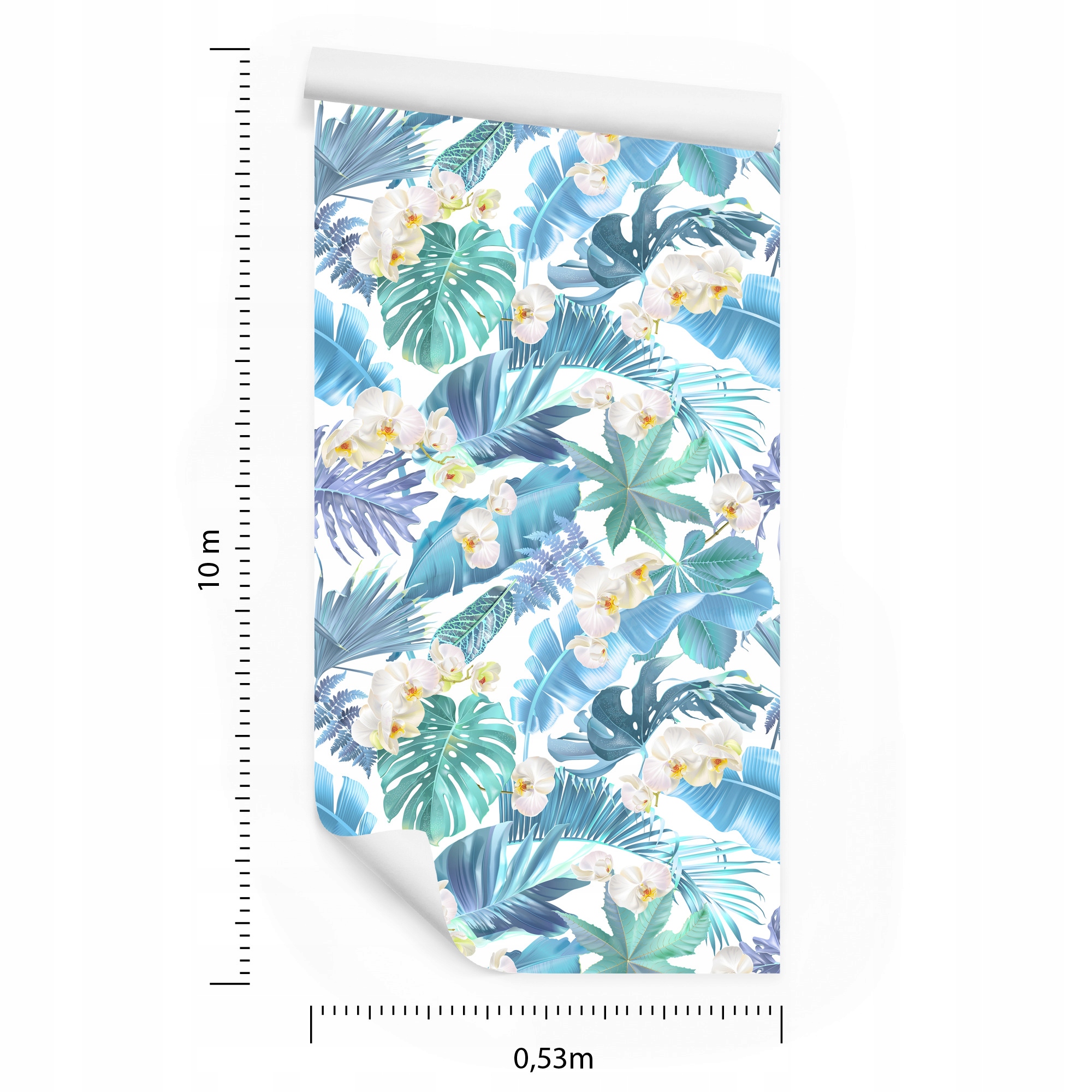 Tapeta do obývacího pokoje Zeleň Květiny Rostliny Orchideje 50x1000 cm
