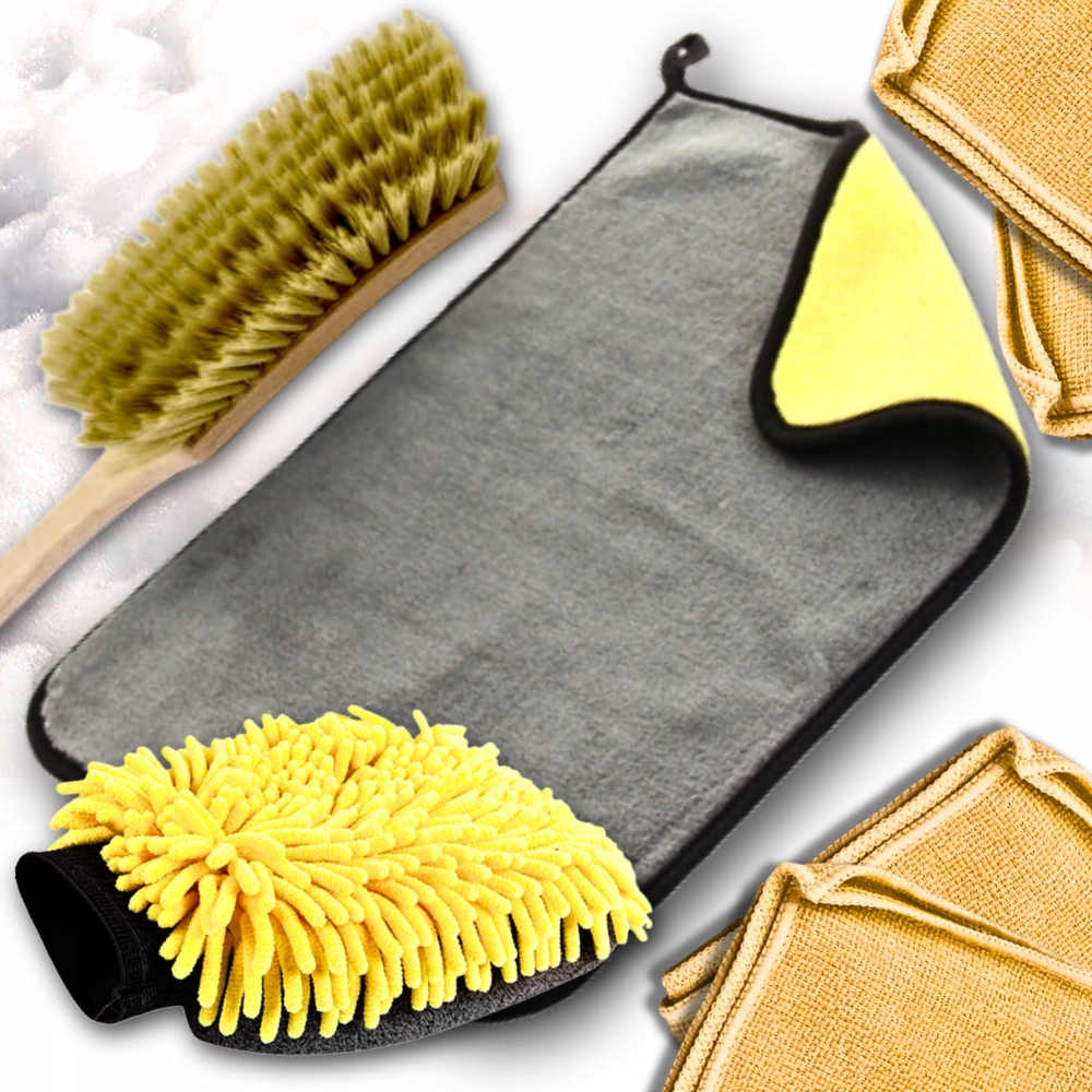 Levně Měkký Kartáč Ručník Rukavice mikrovlákno Na Mytí Povrchů Auta
