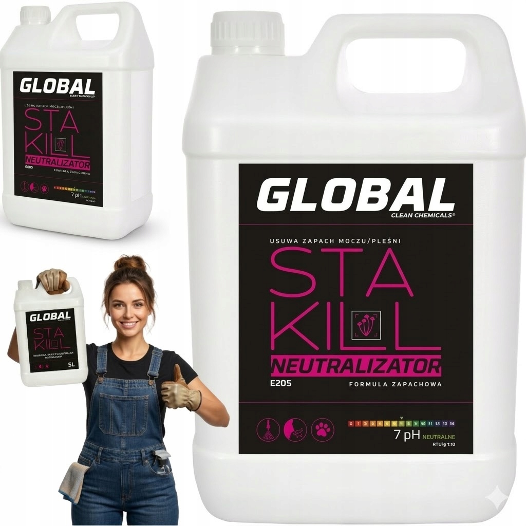 Global Sta Kill E205 5L Neutralizator Zapachów Pleśni I Moczu 2W1