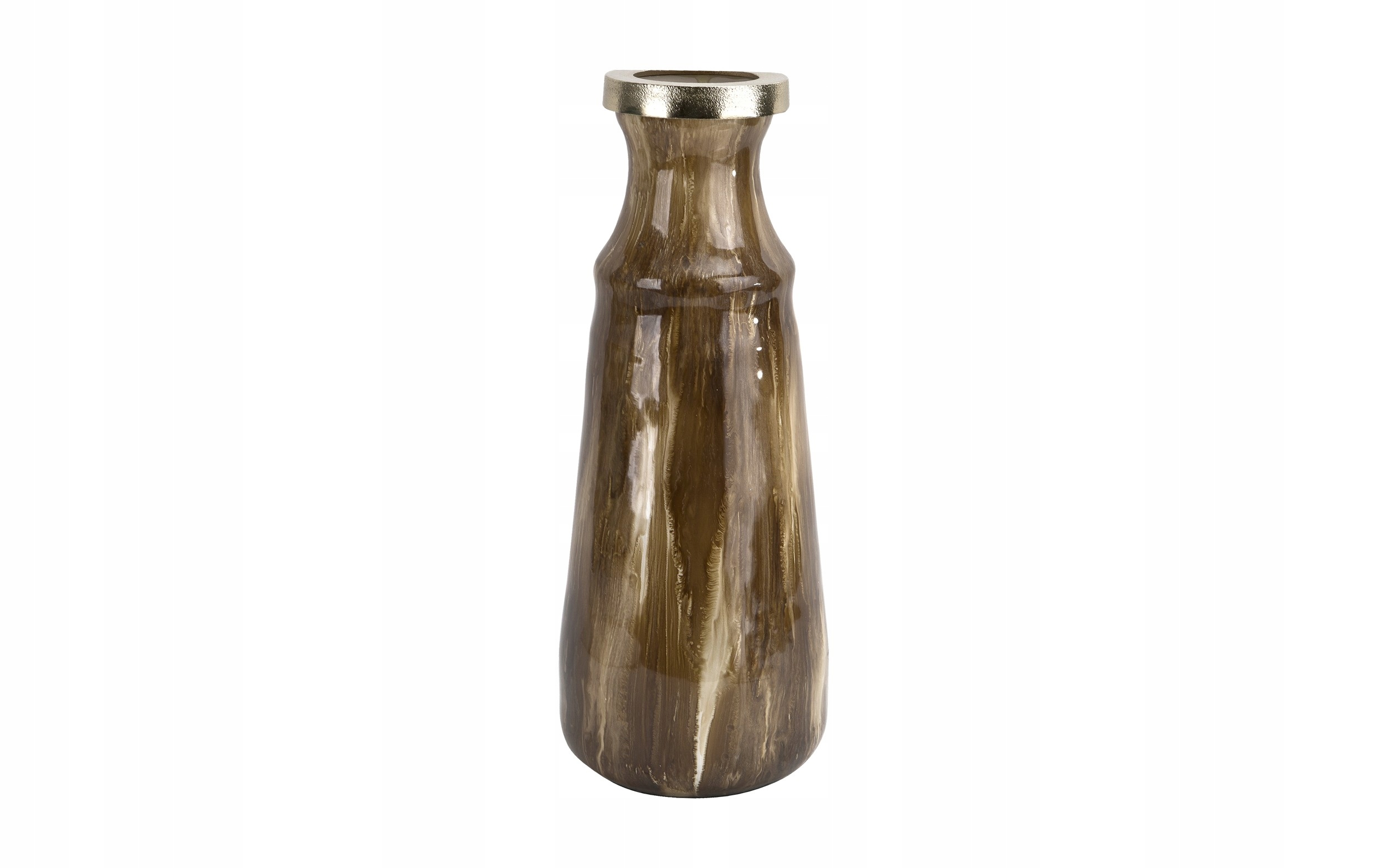 Skleněná váza 37 cm béžovo-hnědá IR0038