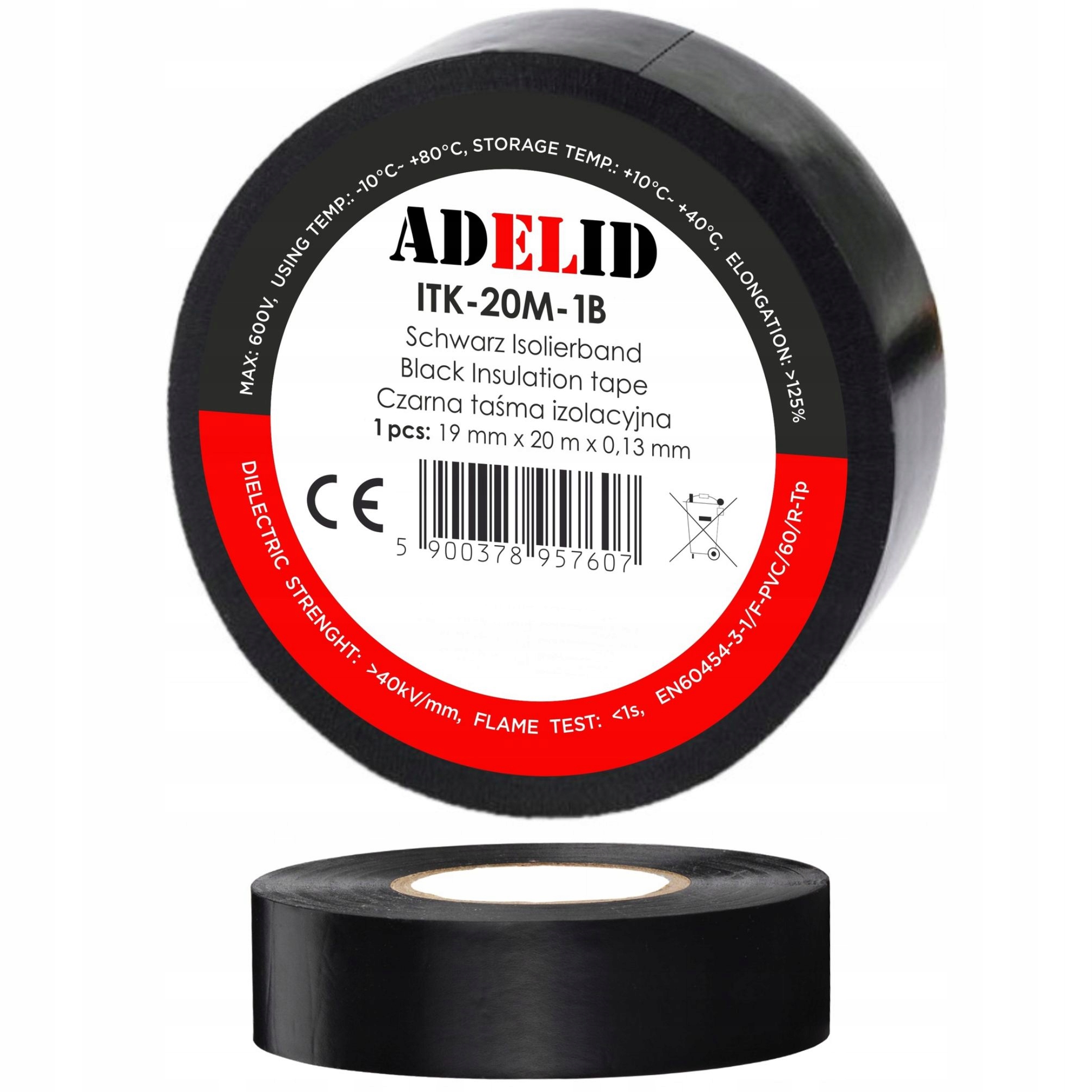 Taśma z PCV/PVC Adelid 19 mm x 20 m
