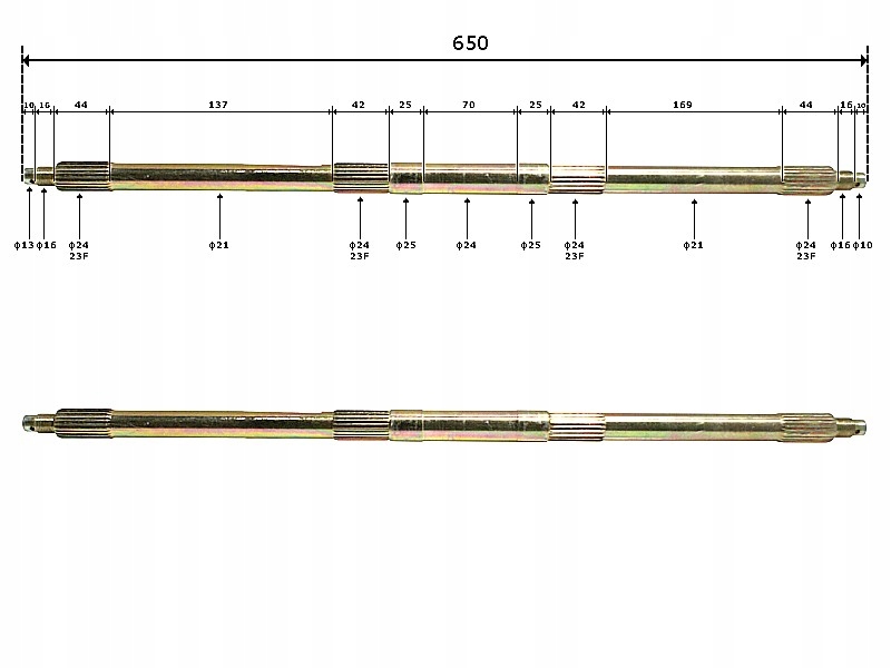 OŚKA TYŁ ATV 125 HB