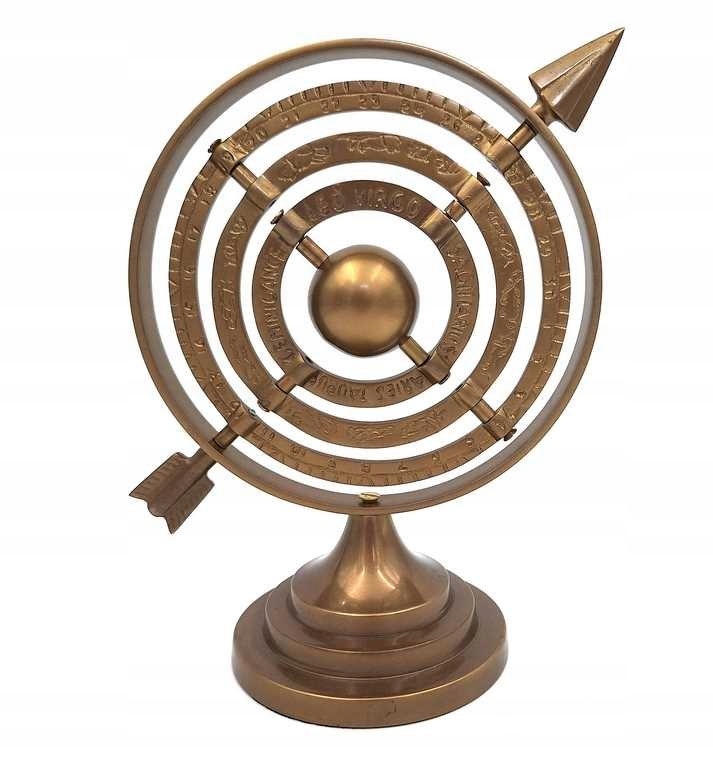 Hliníkové sférické šípkové astrolabium výška 30 cm NI9114A
