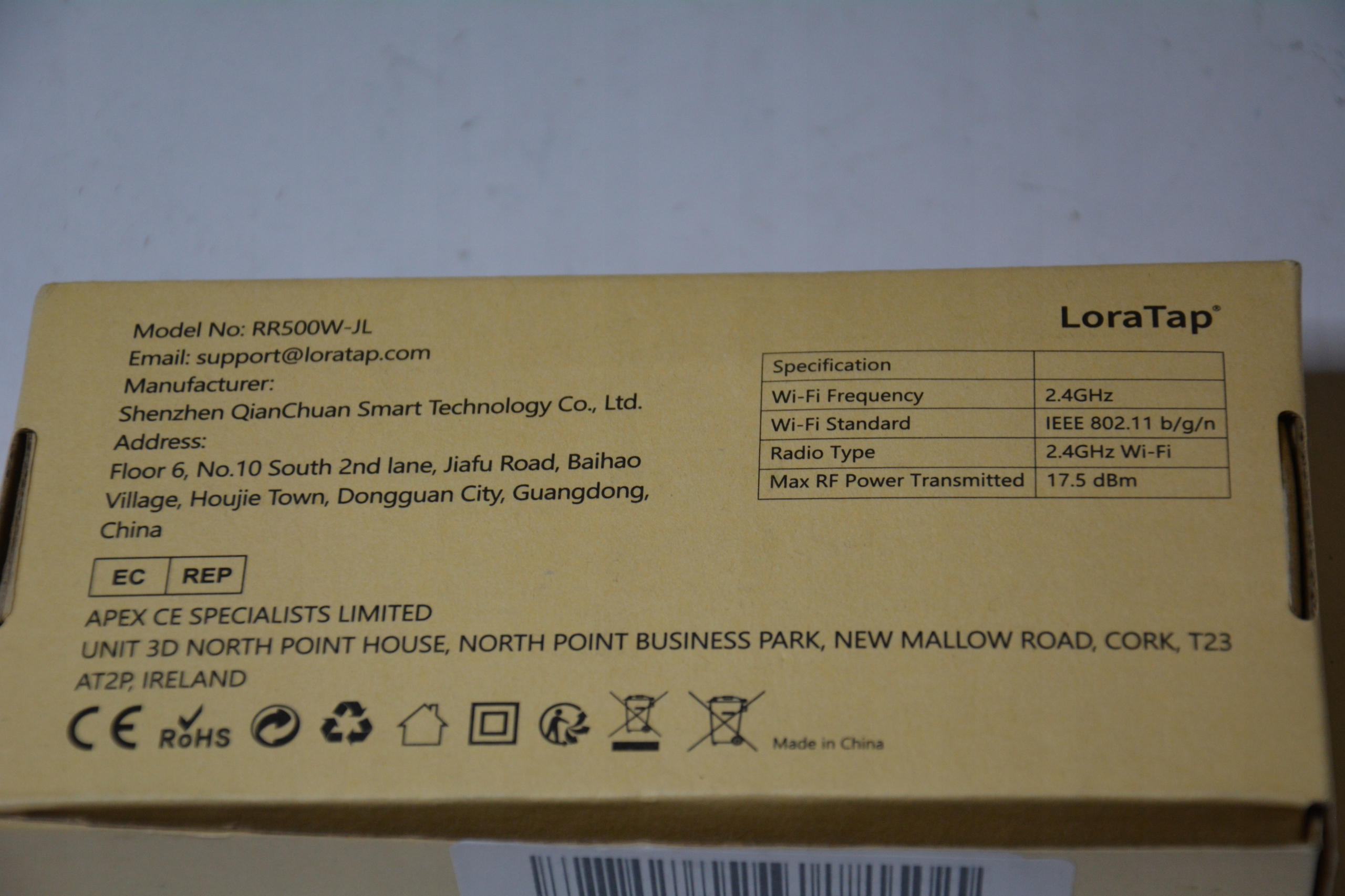 Moduł przełączający WiFi LoraTap Rodzaj produktu wyłącznik schodowy