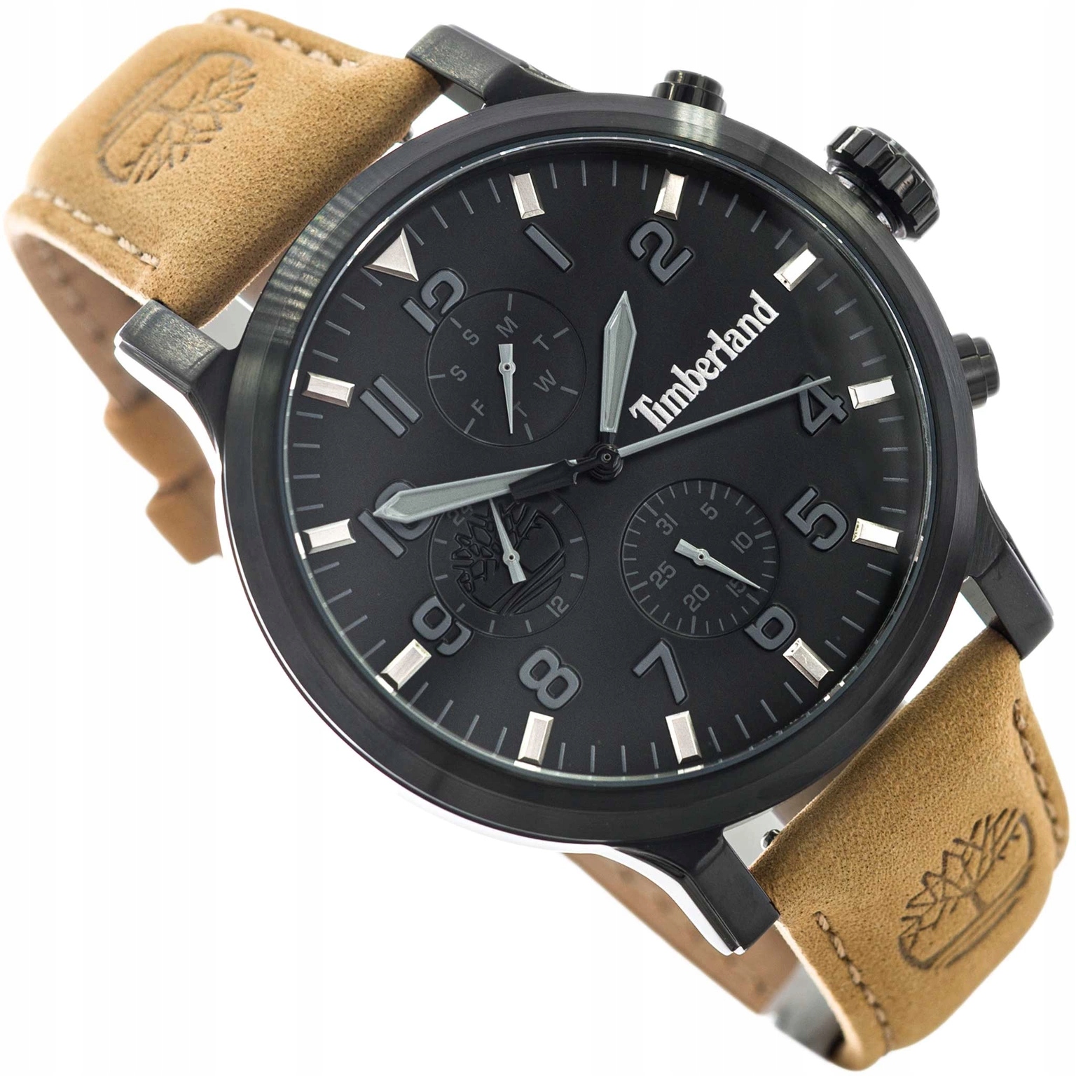 Pánské Hodinky Timberland TDWGF0040701 Driscoll Hnědé S Chronografovým Páskem
