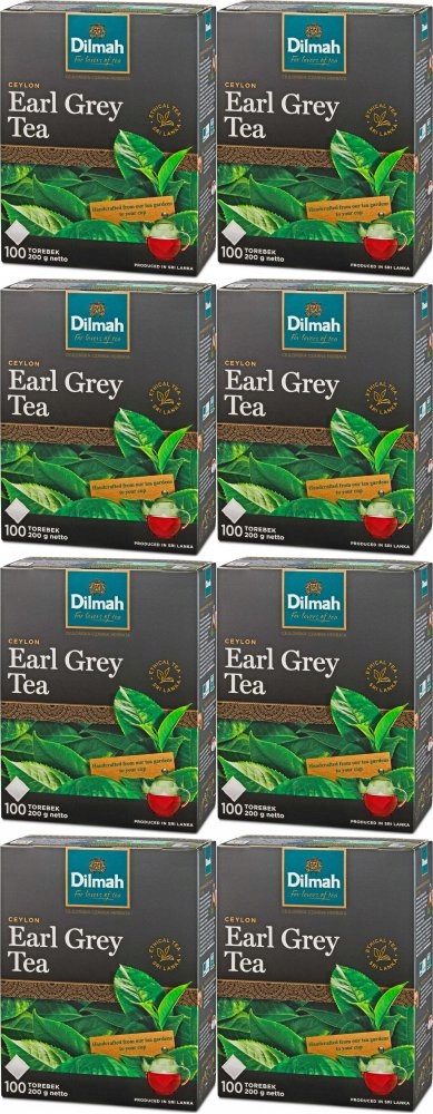 Herbata Earl Grey czarna w torebkach Dilmah 100szt x8