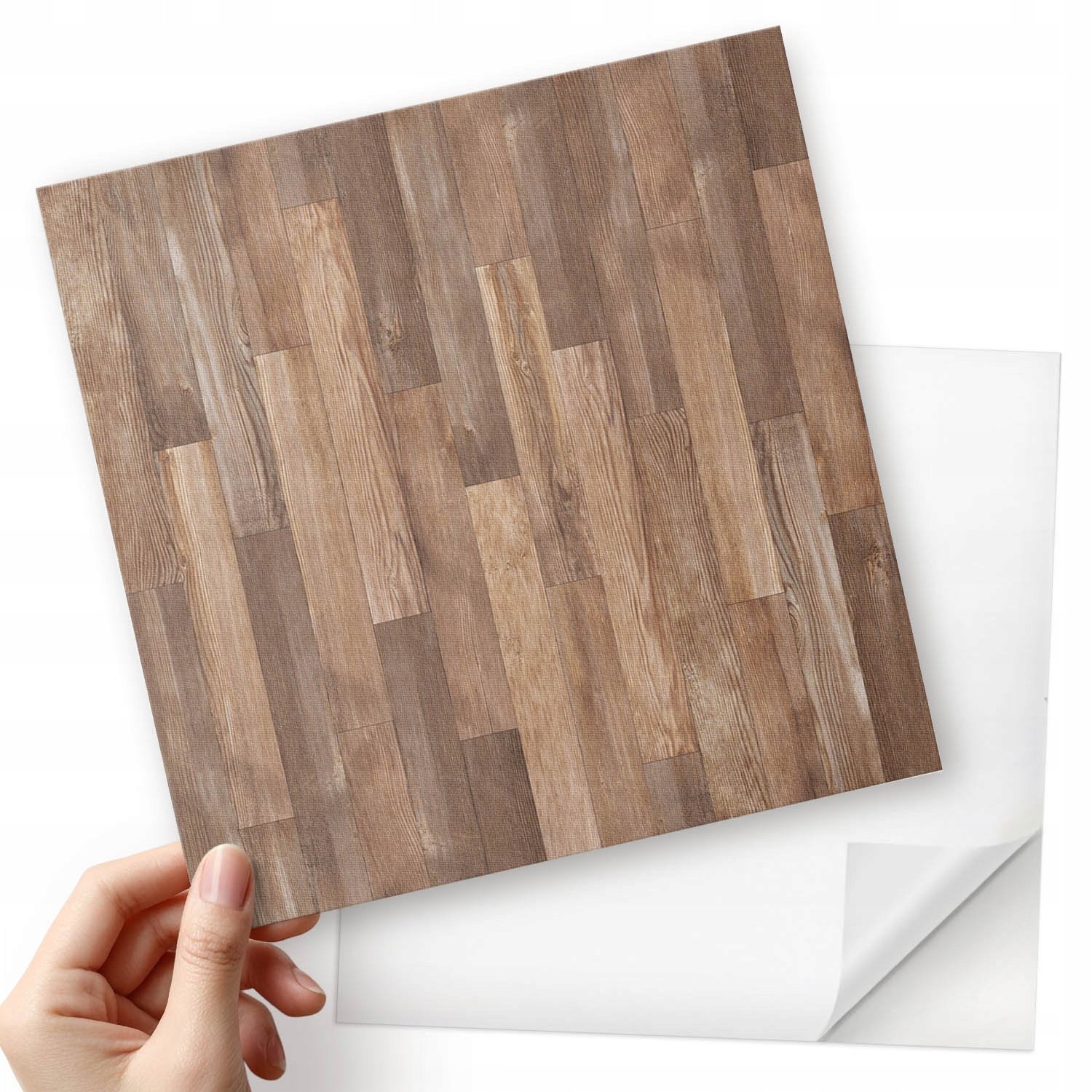 Sada samolepících Pvc dlaždic s motivem dřevěné podlahy 20x20x20 cm