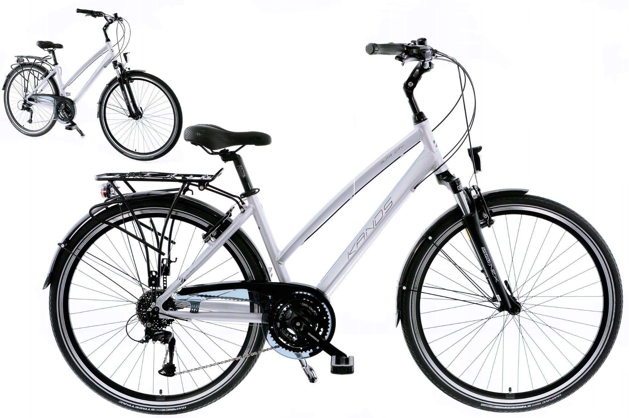 Rower Trekkingowy 28" Alfa City rama 17" szaro-błękitny R22