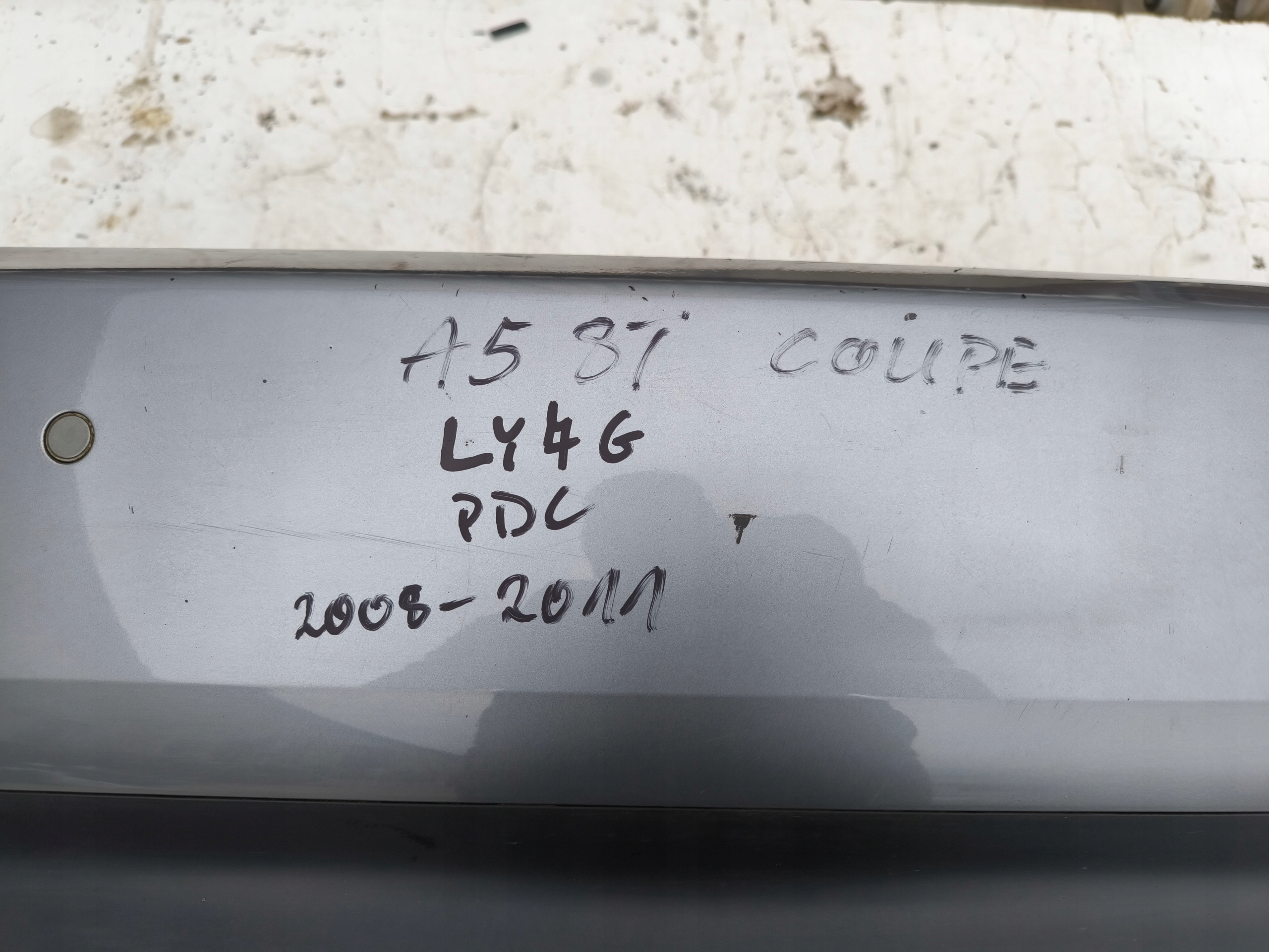 bumper rear part AUDI A5 8T COUPE PDC LY7G 2007-2011 complete