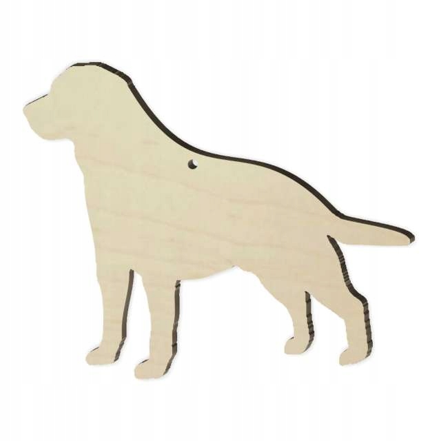 Zawieszka drewniana Pies decoupage Labrador x10