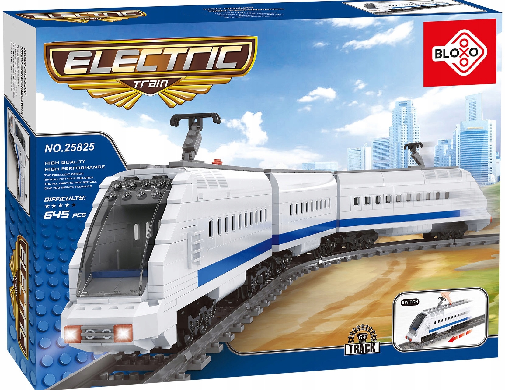 Bloxo Kolejka Elektryczna Pociąg Z Klocków 615el.