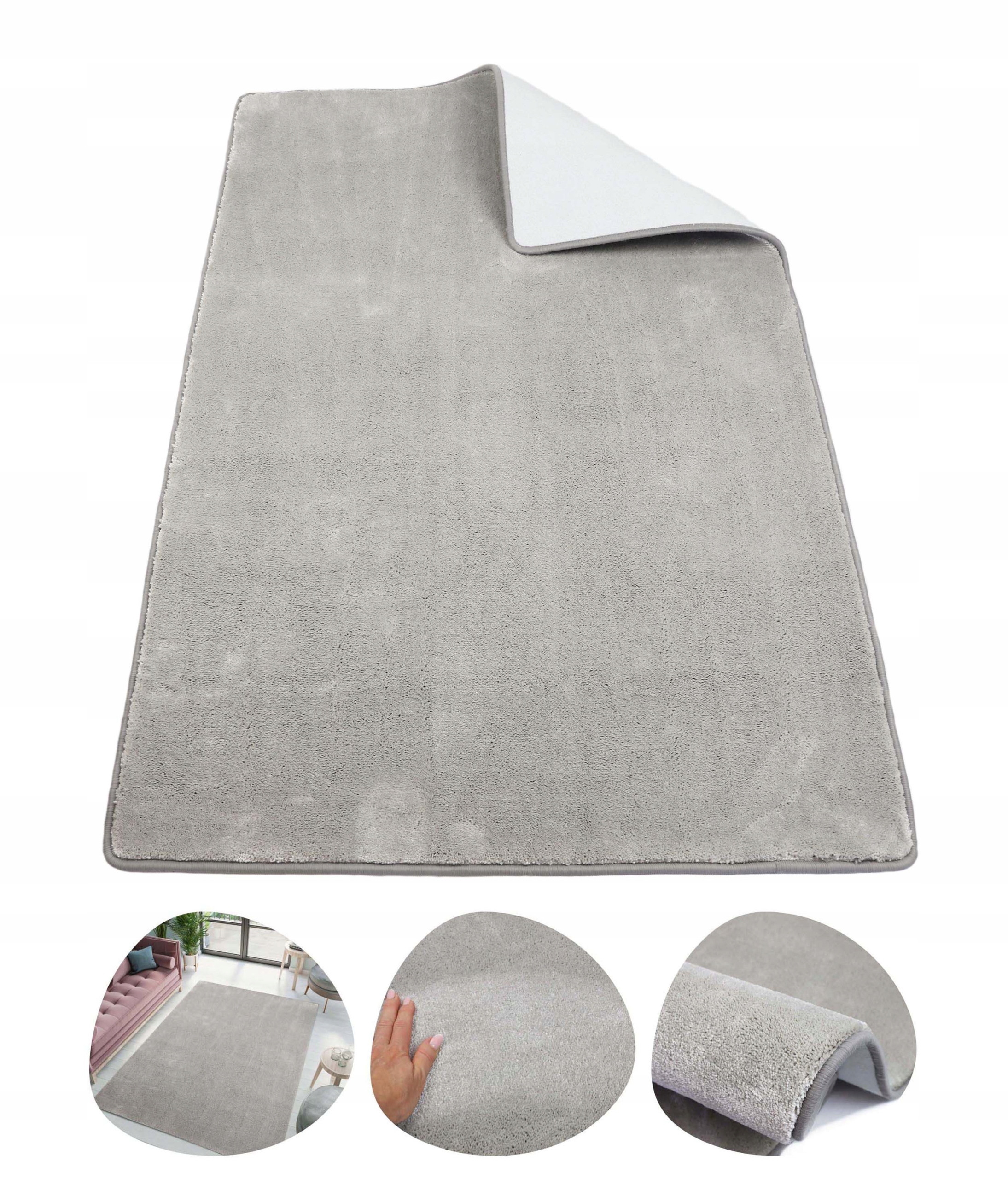 Silný Hustý Koberec Do Obývacího Pokoje Ložnice Šedá Elegance 100X200 cm Harmony Lux