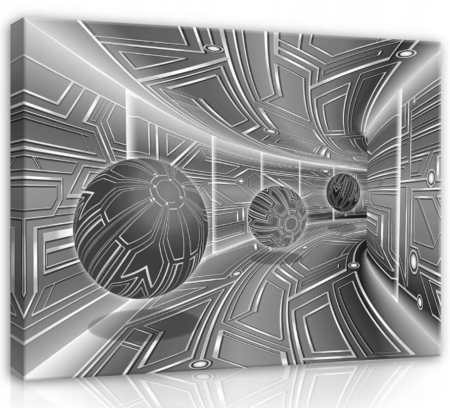 Obraz 100x75 Geometrický portál Futuristická iluze do obývacího pokoje