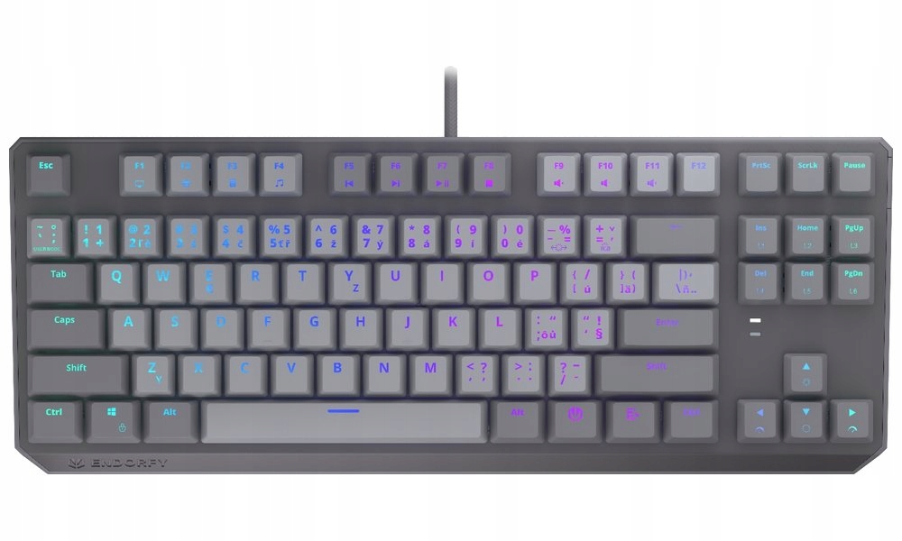 Endorfy mechanická klávesnice Thock V2 Tkl drátová Argb red sw. Us