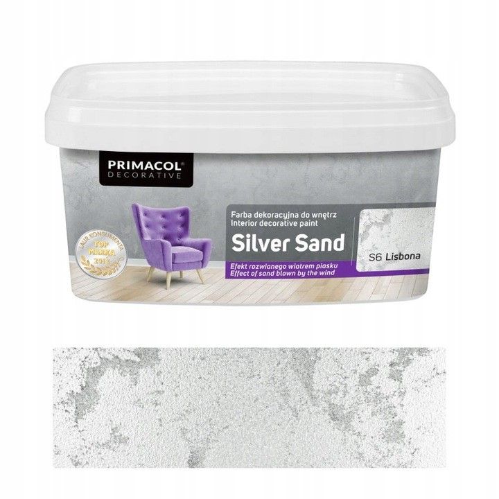 Primacol Farba dekoracyjna Silver sand 1 l Lisbona S6 Farba strukturalna