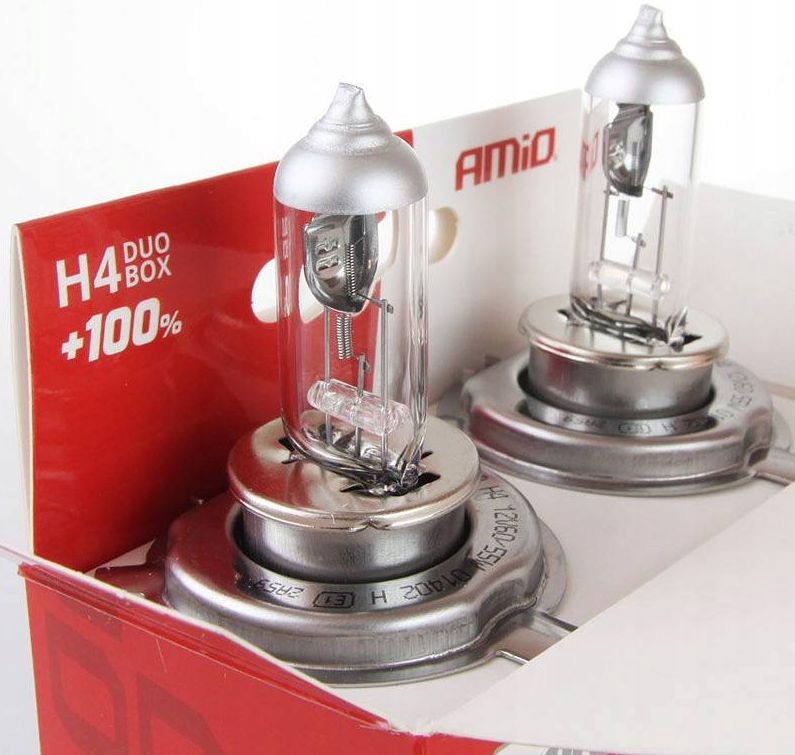 

Zestaw żarówek halogenowych H4 12V 60/55W, Amio