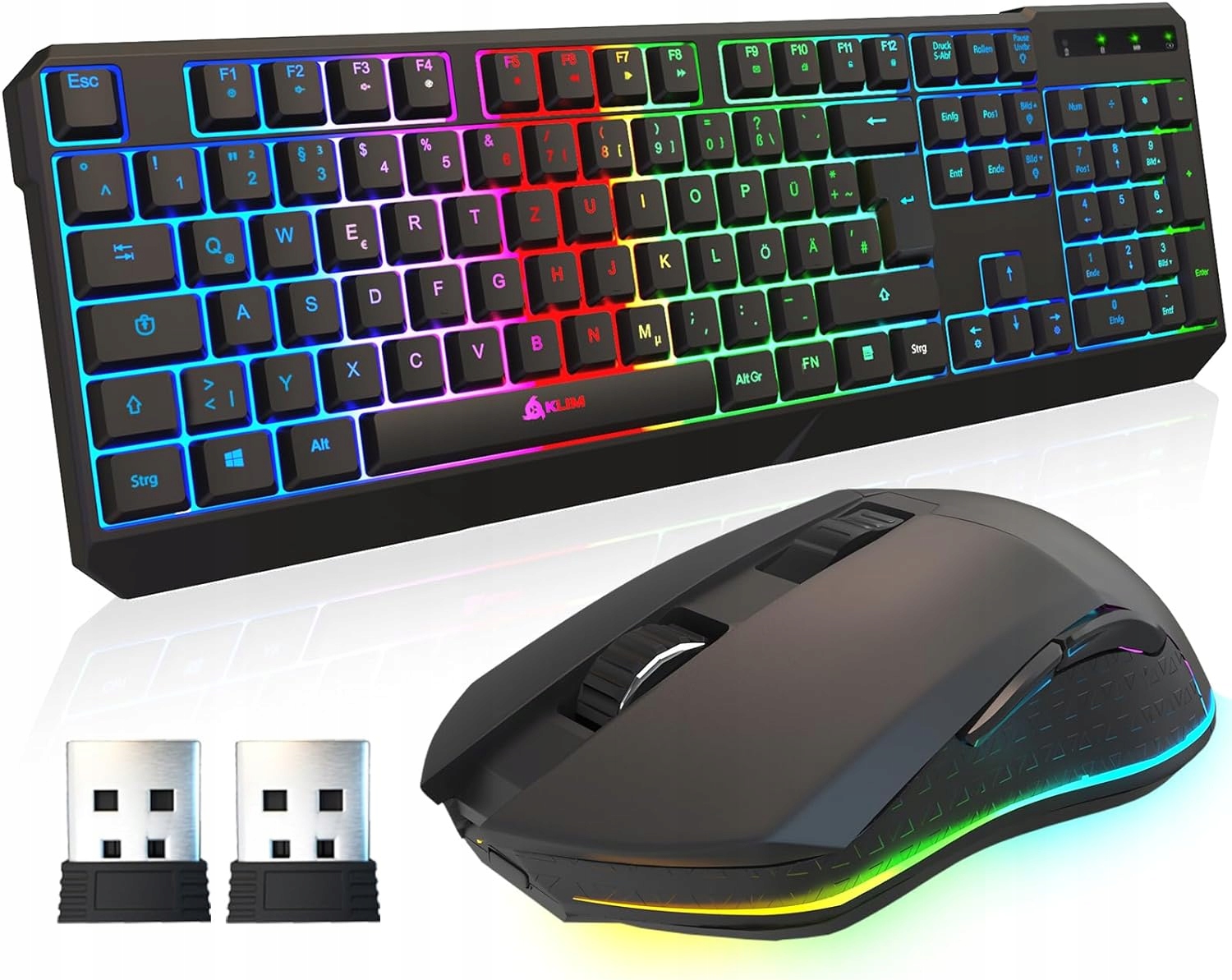 Klim Blaze & Chroma bezdrátová klávesnice a myš pro počítač Qwertz