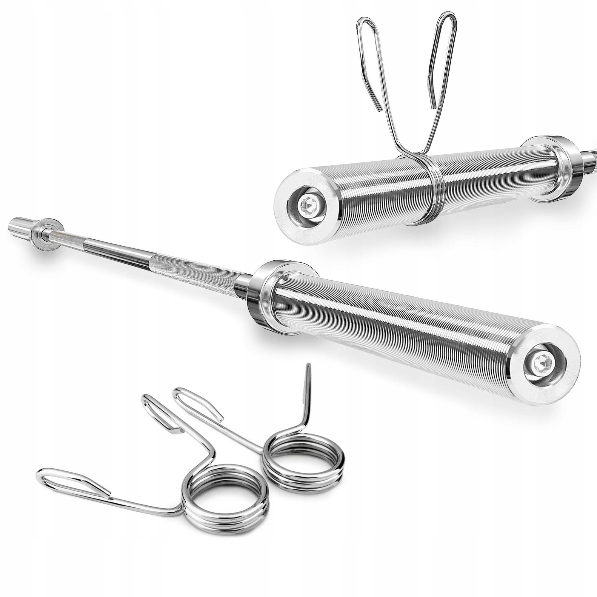 Gryf Cornix Prosty Olimpijski 220 CM 50 MM Stalowy Chromowany Zaciski