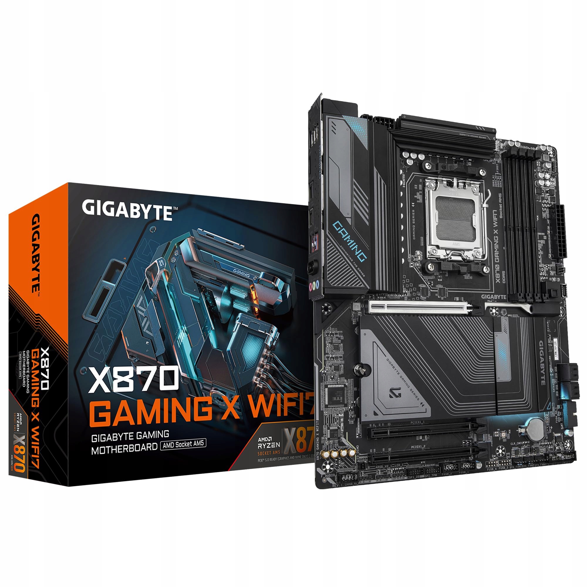 Płyta główna AM5 ATX Gigabyte X870 GAMING X WIFI7 pod AMD Ryzen 4x DDR5
