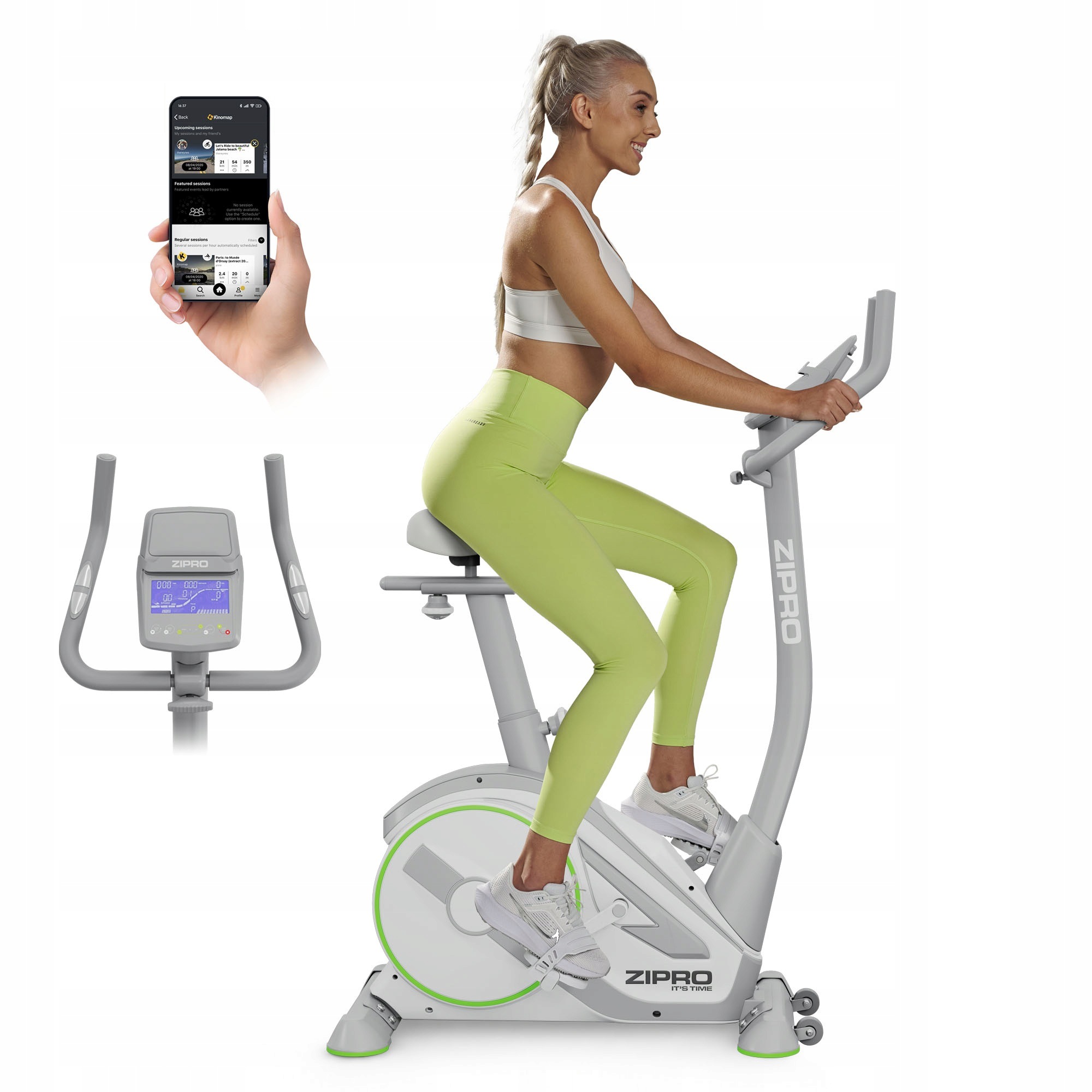 Rower Stacjonarny Rowerek Treningowy do ćwiczeń Kinomap Zwift Rave Zipro
