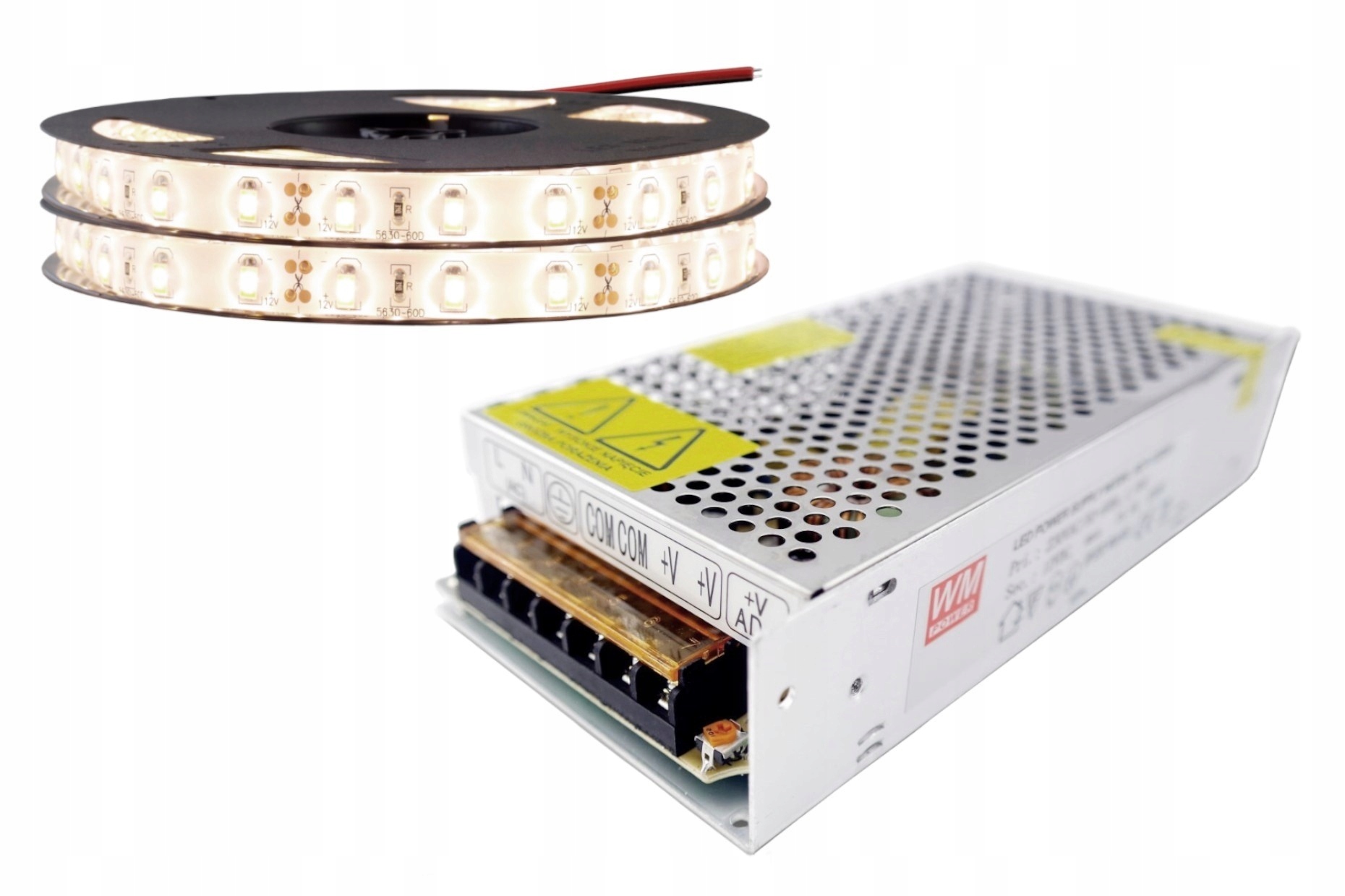 Set Led pásek 5630 IP65 neutrální bílá, voděodolné osvětlení 10 m