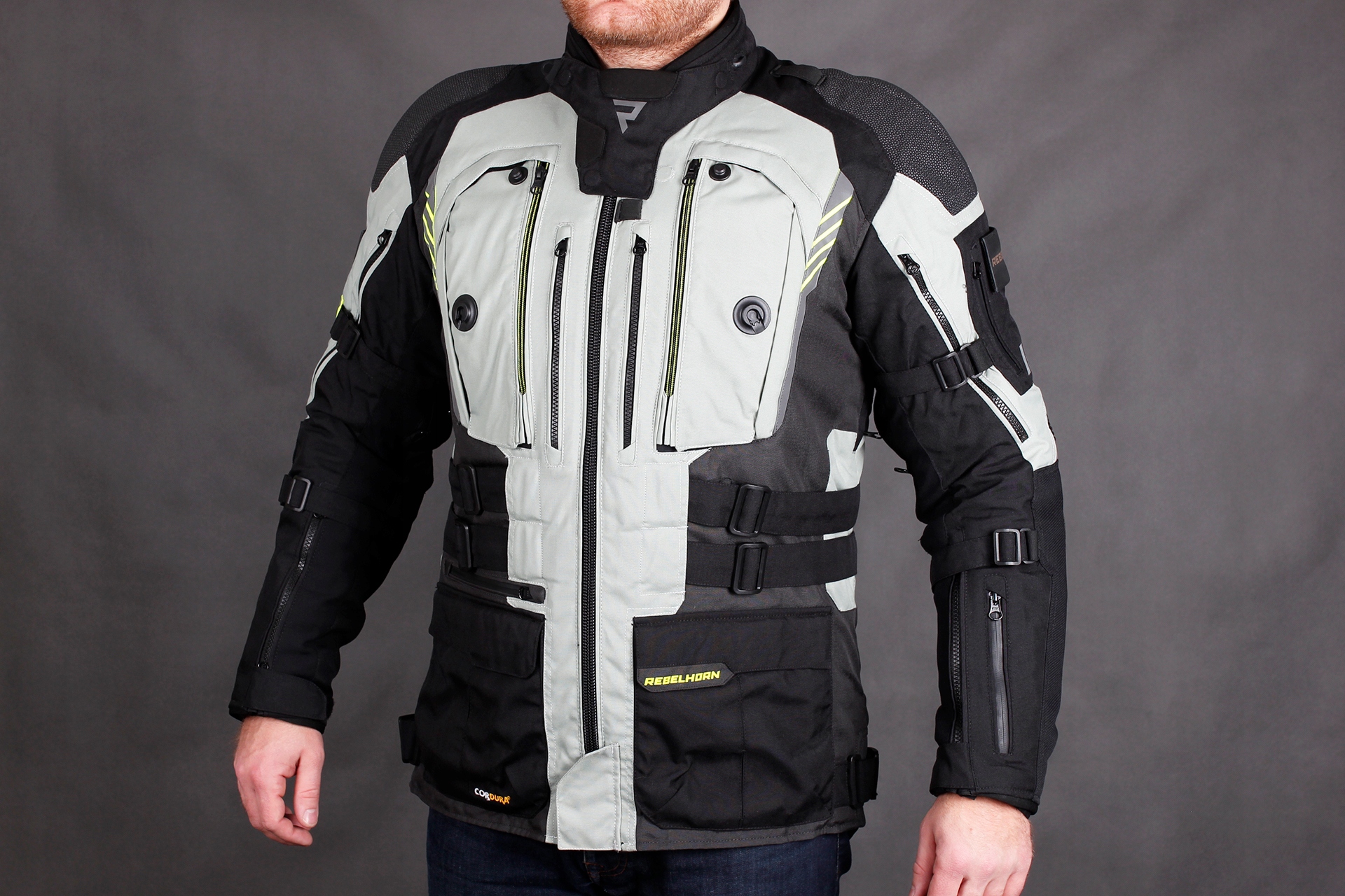 REBELHORN PATROL KURTKA MOTOCYKLOWA Cordura szara Rozmiar L