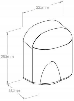 Suszarka do rąk automatyczna Merida EJS102 ECOFLOW PLUS ABS szara 1650 W Stan opakowania oryginalne