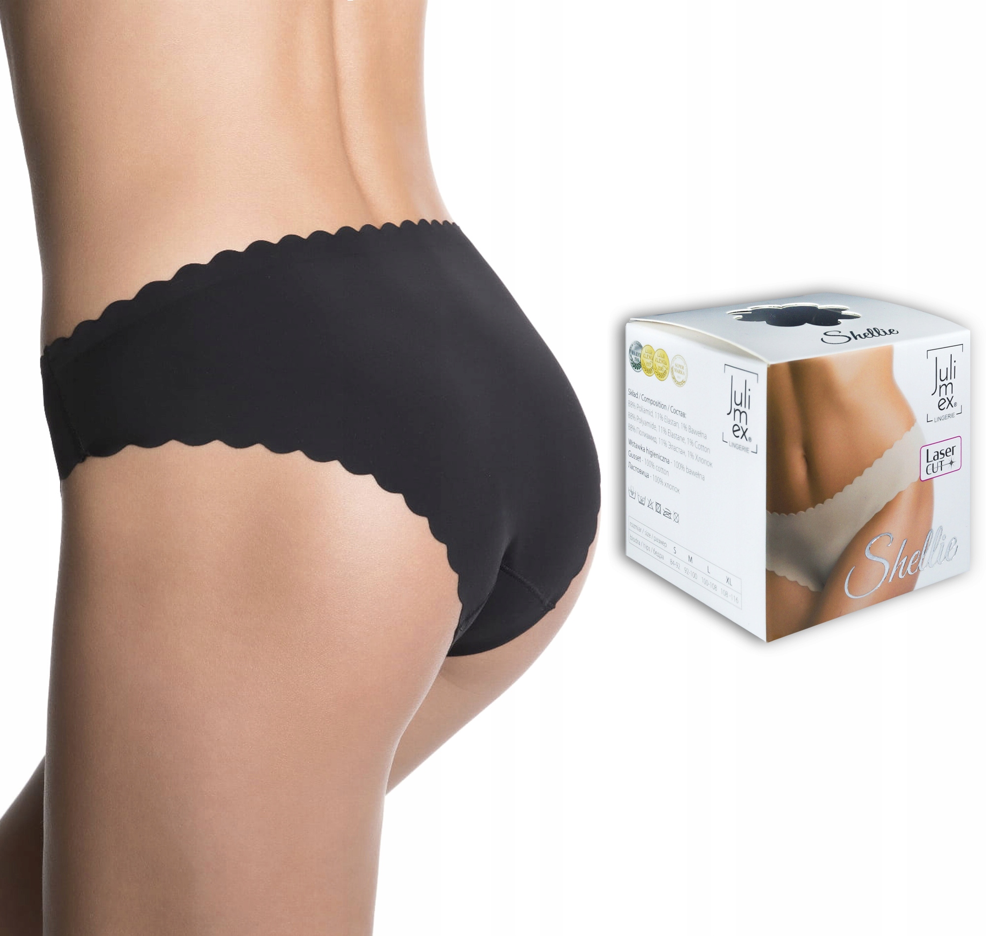 Julimex Shellie kalhotky bezešvé, řezané laserem L