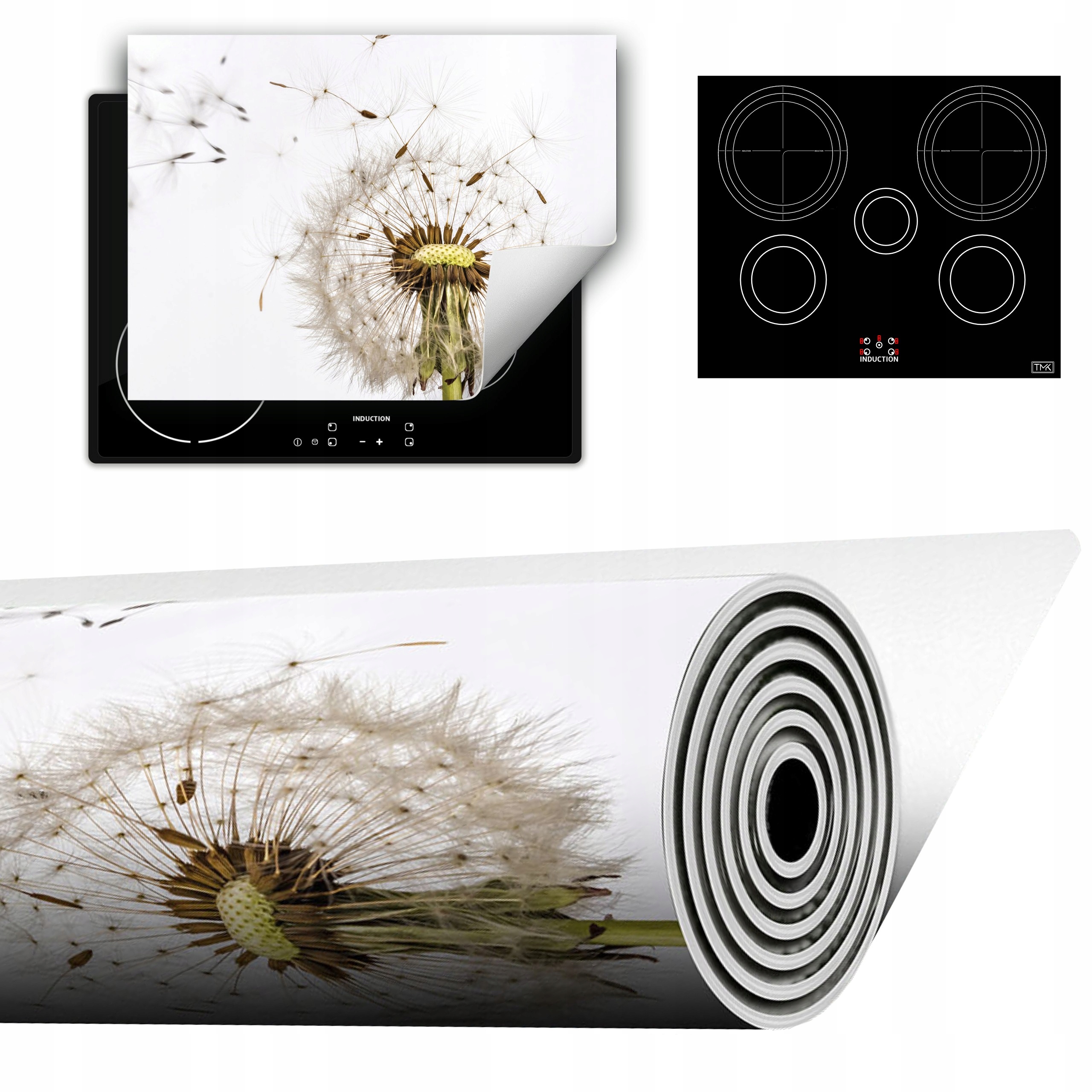 Vinylová Podložka Do Kuchyně Více Místa 70x52 bílá květina