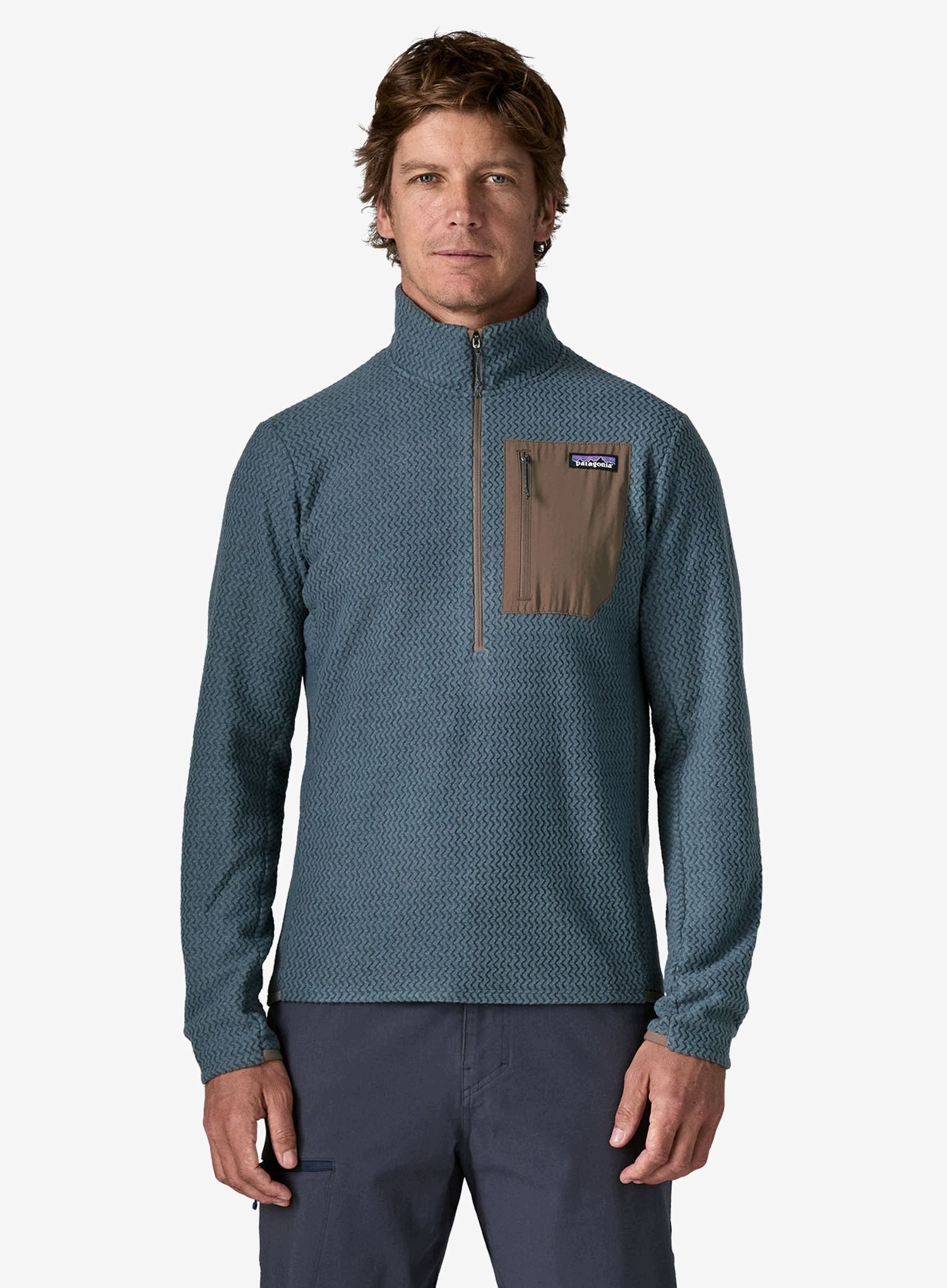 Bluza z zamkiem Patagonia R1 Air Zip Neck summit blue M