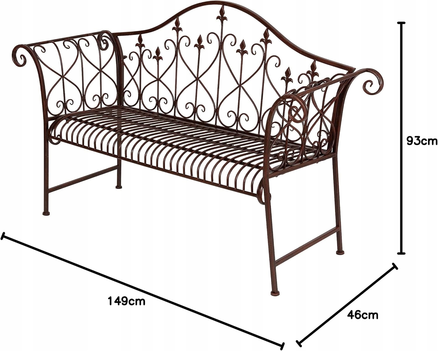 ŁAWKA OGRODOWA metal Antik Look Producent inny