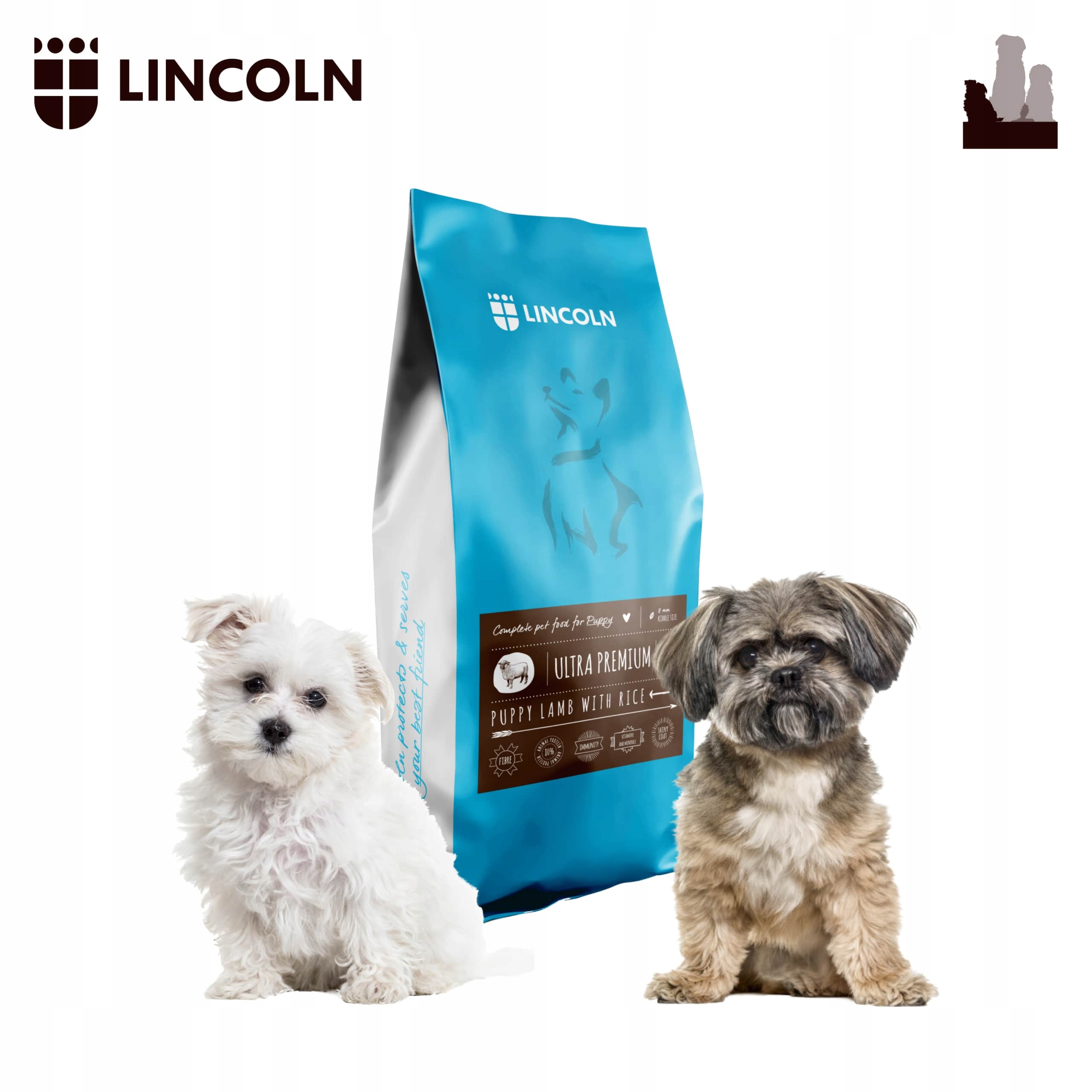 Levně Lincoln Suché Krmivo Pro Štěně Zadeček Jehněčí 12 Kg Labradorský Ovčák