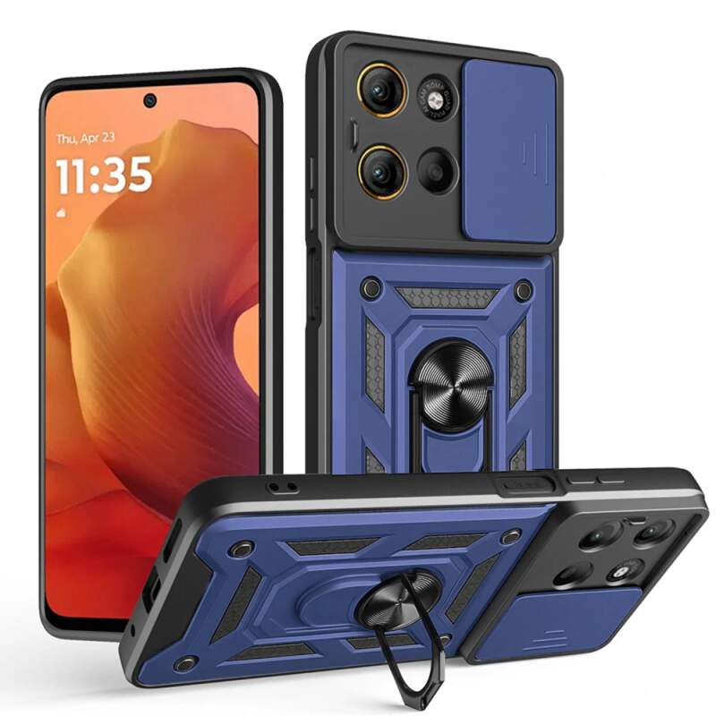 Techsuit CamShield Series Etui na Motorola Moto G15 G15 Power niebieskie