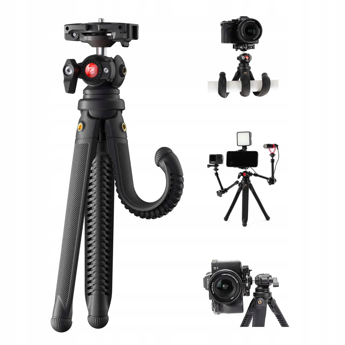 Stativ pro fotoaparát telefonu Flexibilní ohebný držák Tripod Freewell pro 3 kg