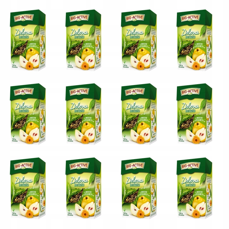 Big-Active Zelený čaj s plodem kdoule listové 100 g X12