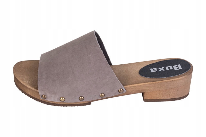 Komfortowe Drewniaki Chodaki Buxa L40 szary nub 37 Marka Buxa