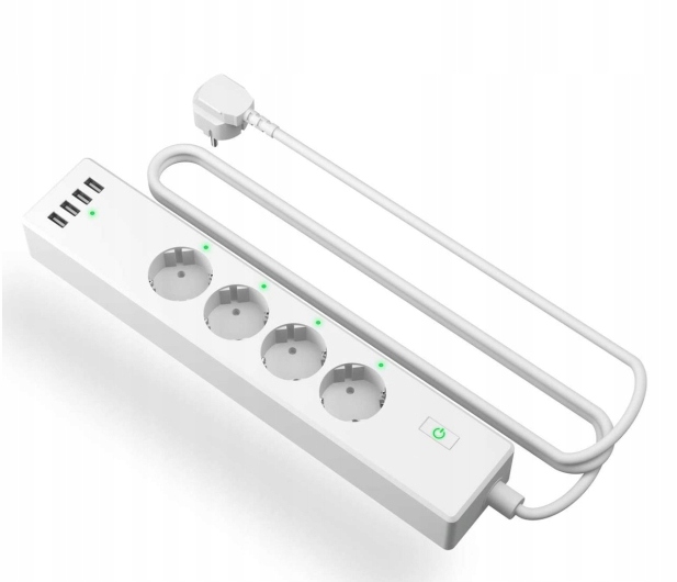 Inteligentna listwa zasilająca Meross MSS425F, 4 gniazda ,długość 1,8 m Seria MEROSS