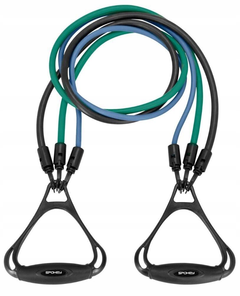 Spokey Ekspander Gumowy Do Ćwiczeń Fitness Z 3 Wymiennymi Gumami 120 cm