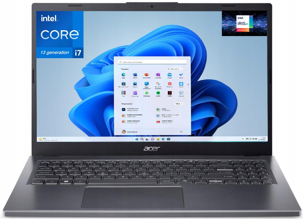 Notebook Acer Aspire Go 15 15,6" Fhd i7-1355U 16GB SSD2048GB Iris Xe W11