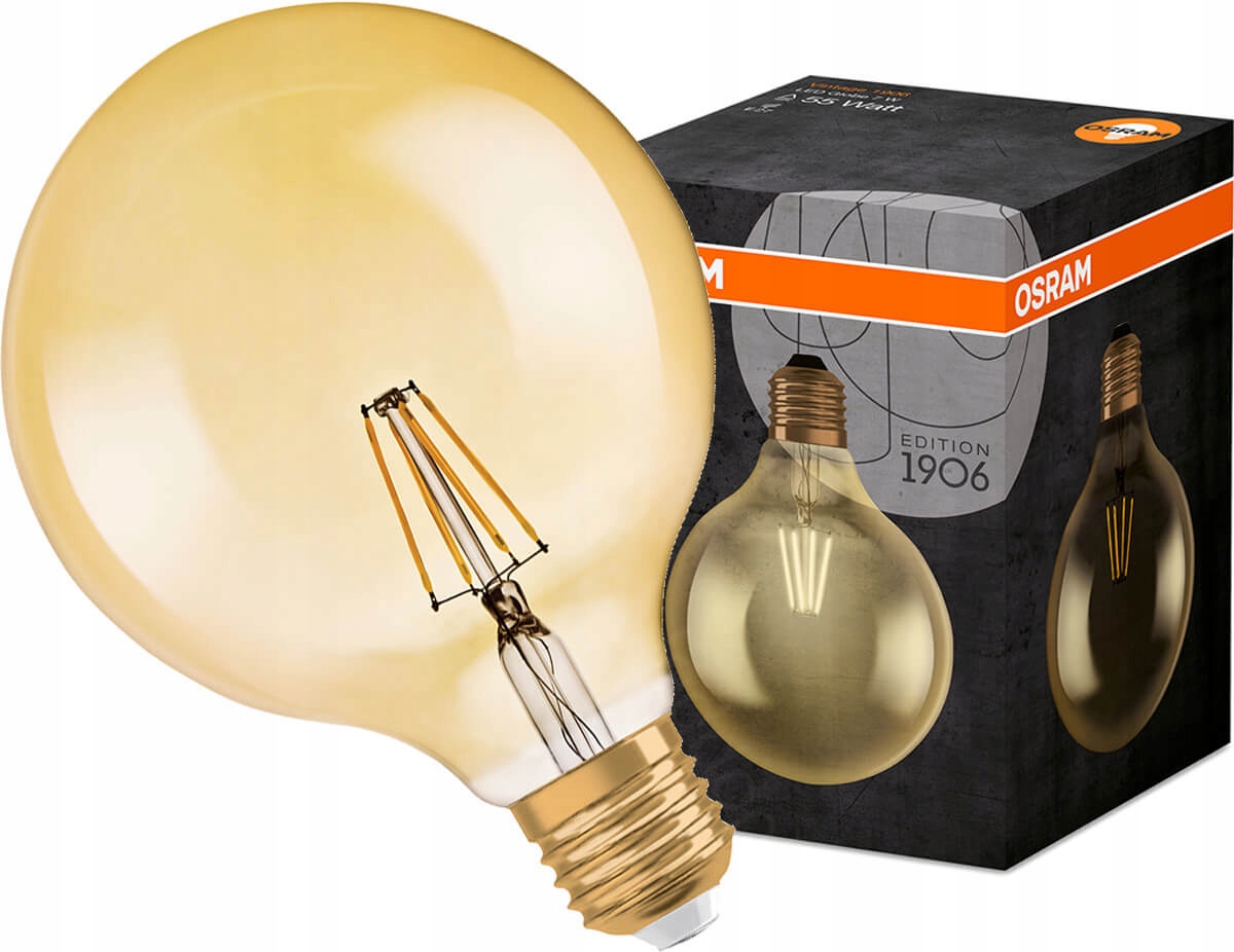 

Żarówka Led E27 G125 7W 55W 2500K Osram Vintage