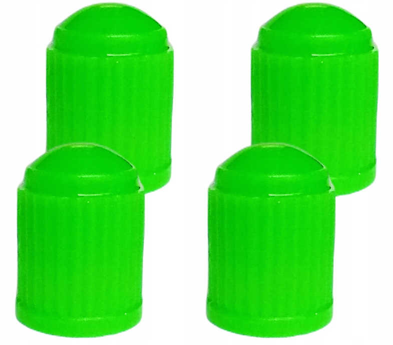 NAKRĘTKI NA WENTYLE KAPTURKI NA ZAWORY OPONY KOŁA ZIELONE- 4szt