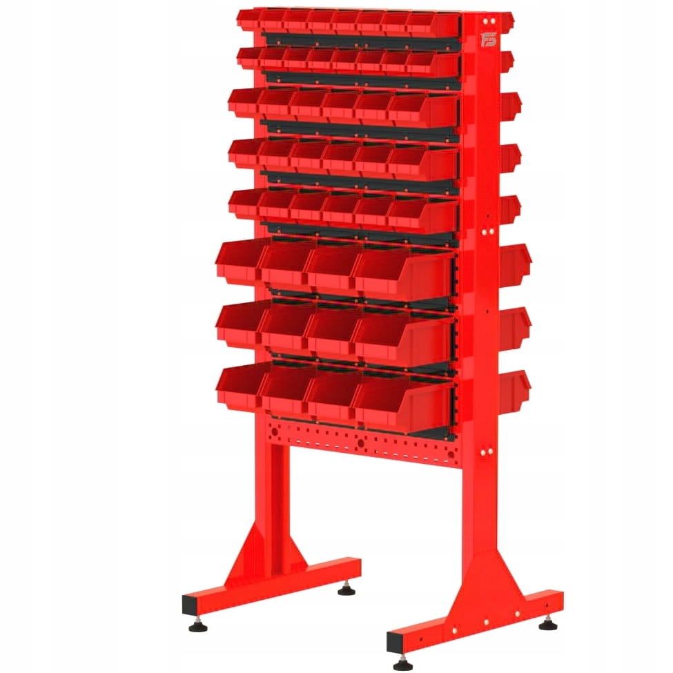Stojak warsztatowy z pojemnikami