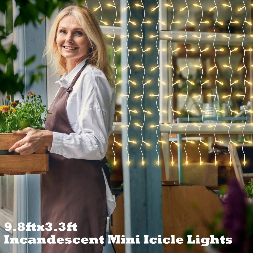 CORST Kurtyna Girlanda Zasłona Świetlna Lampki LED 3x1M — miniatura 6