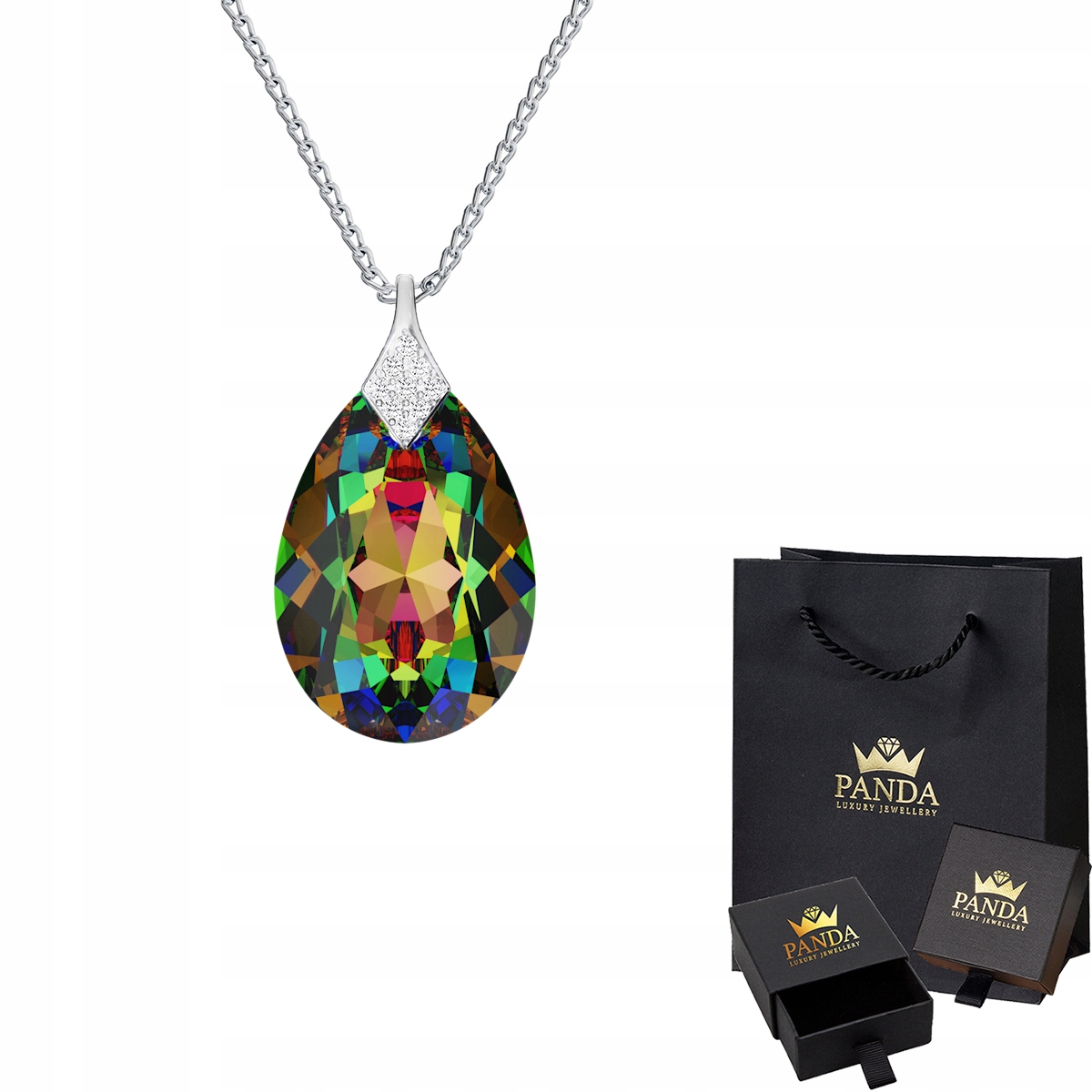 

Srebrny Naszyjnik Swarovski Srebro 925 Prezent