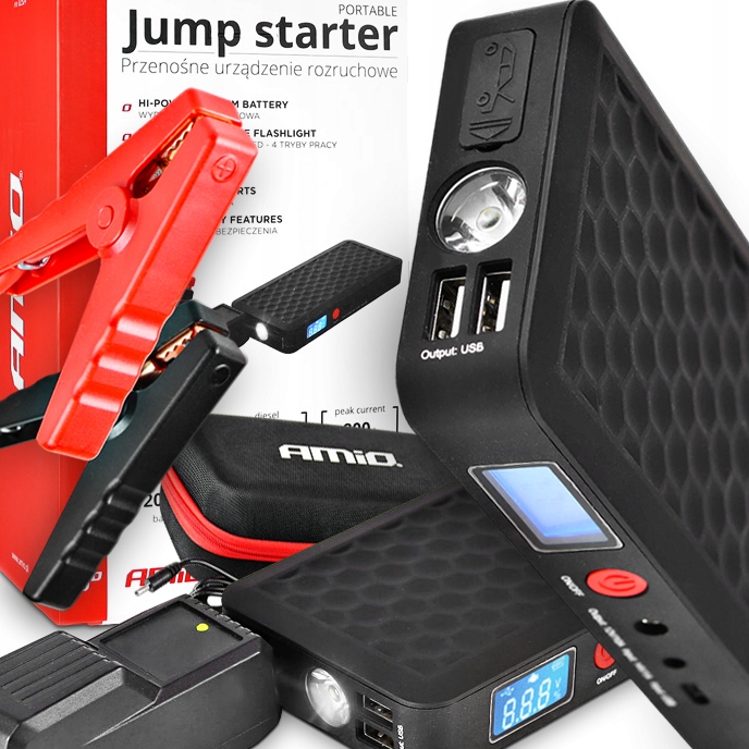 Powerbank Booster Jump Štartér Silné Štartovacie Zariadenie Amio