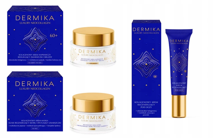 DERMIKA ZESTAW NEOCOLLAGEN 60+KREM D/N 50ml + KREM-MASKA + KREM p/OCZY 15ml