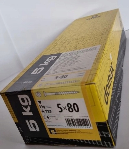 Tesařské Vruty Do Dřeva 5x80 Kuželové 5kg
