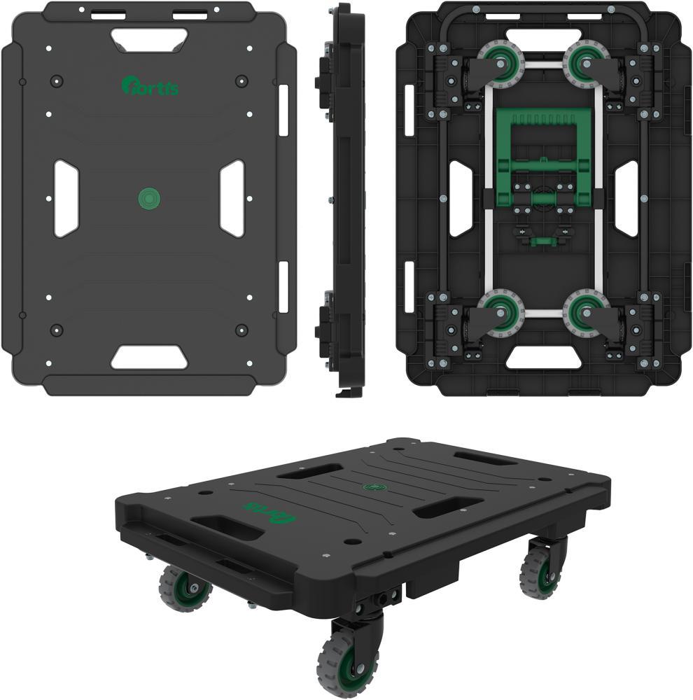 Vozík, kombinované přepravní plošiny 600 x 450 mm, 137 kg bez rukojeti Fortis